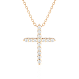 1/6  ctw Round Lab Grown Diamond Cross Pendant