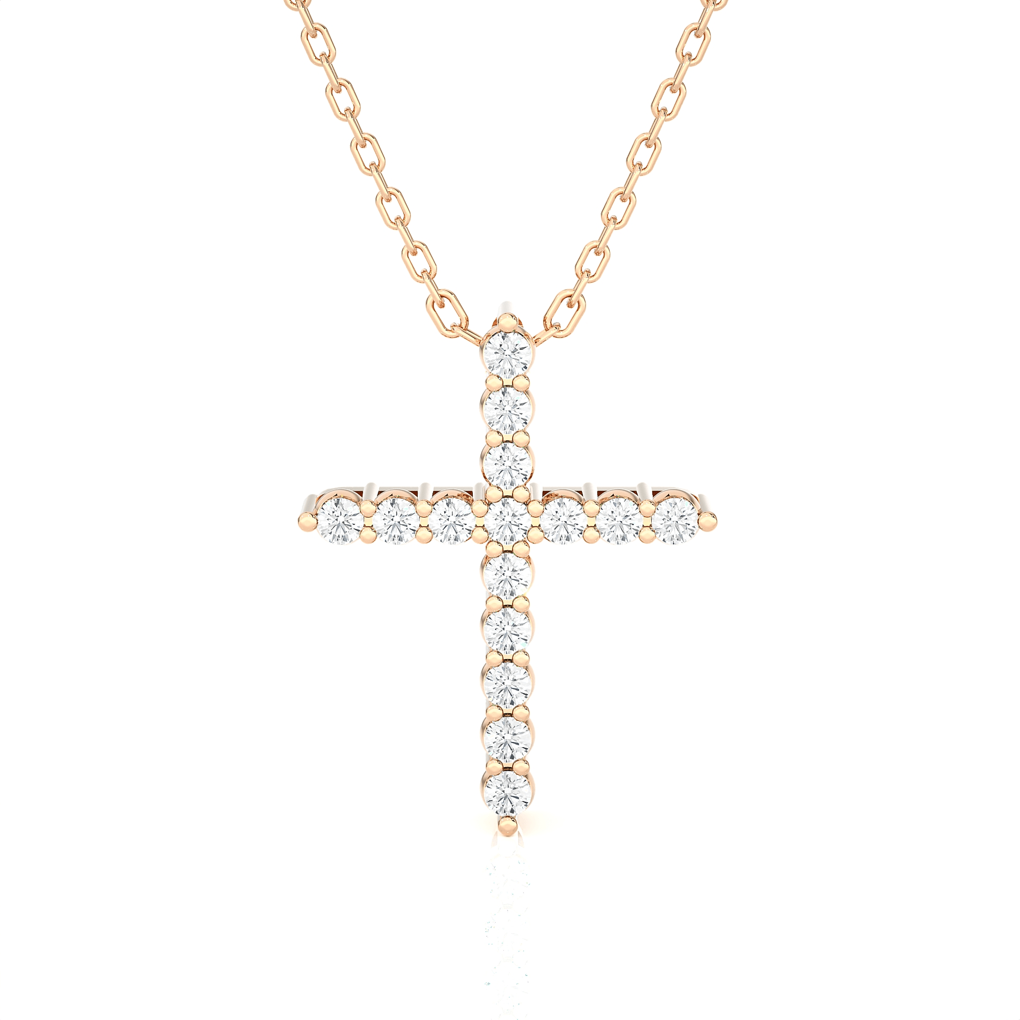 1/6  ctw Round Lab Grown Diamond Cross Pendant
