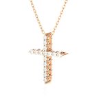 1/6  ctw Round Lab Grown Diamond Cross Pendant