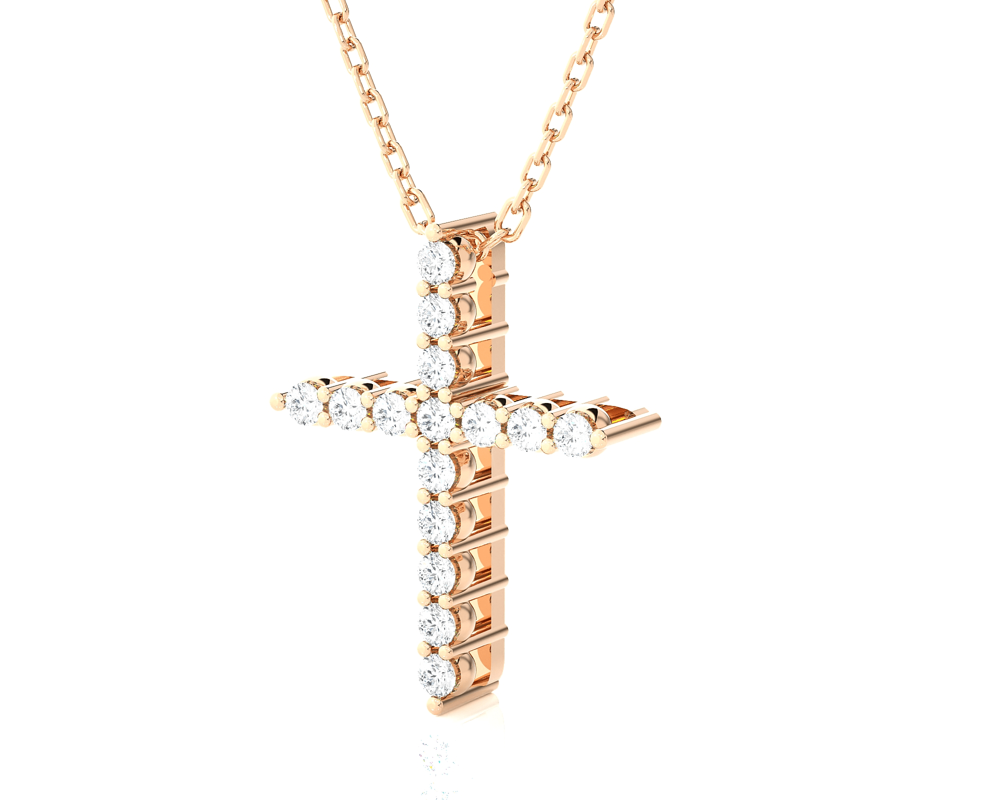 1/6  ctw Round Lab Grown Diamond Cross Pendant
