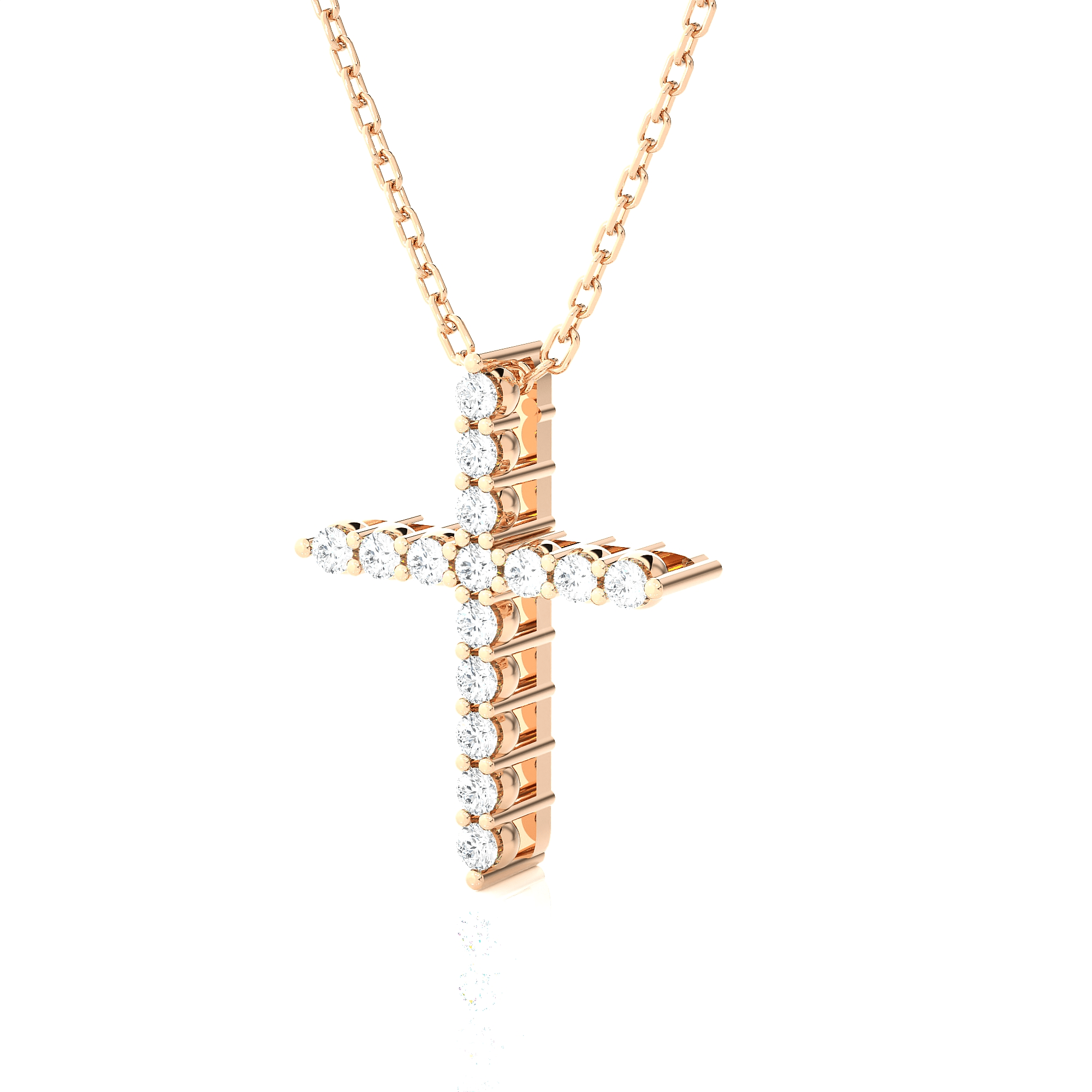 1/6  ctw Round Lab Grown Diamond Cross Pendant