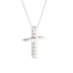 1/6  ctw Round Lab Grown Diamond Cross Pendant