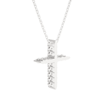 1/6  ctw Round Lab Grown Diamond Cross Pendant