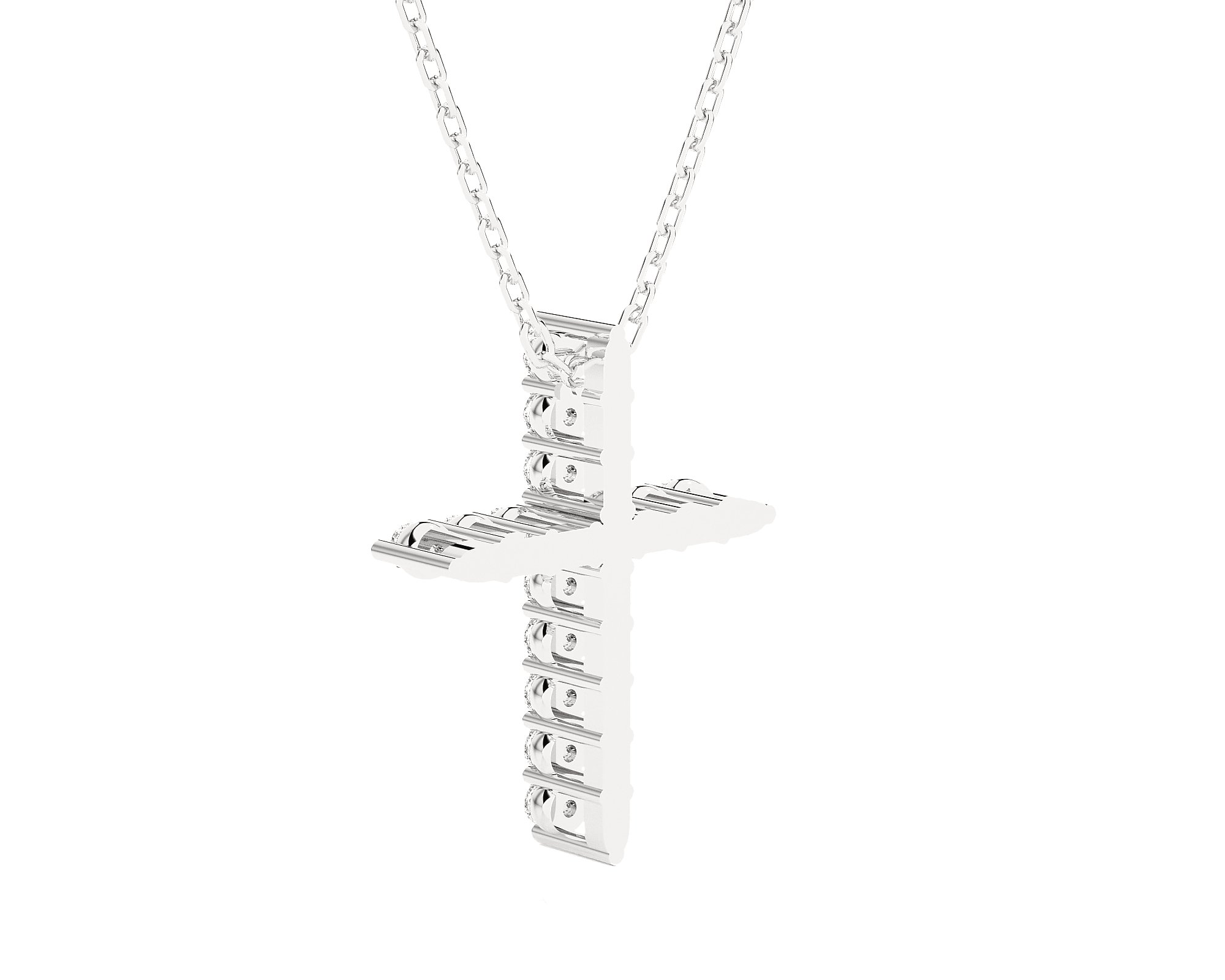 1/6  ctw Round Lab Grown Diamond Cross Pendant