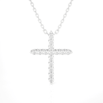 1/6  ctw Round Lab Grown Diamond Cross Pendant