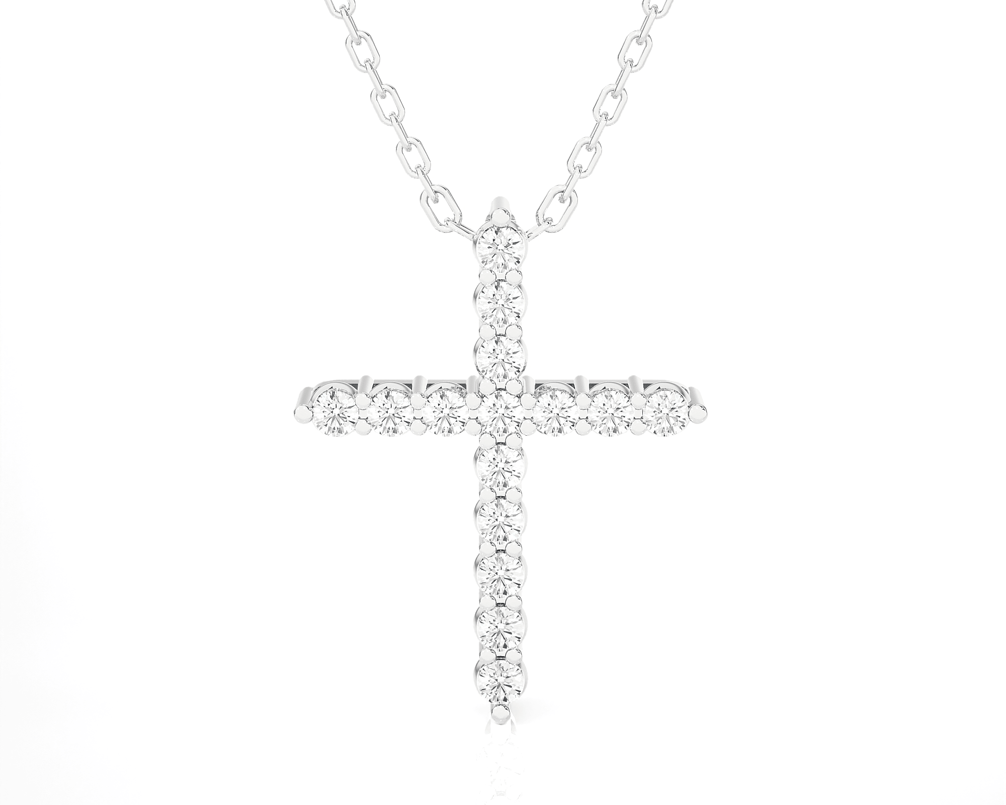 1/6  ctw Round Lab Grown Diamond Cross Pendant