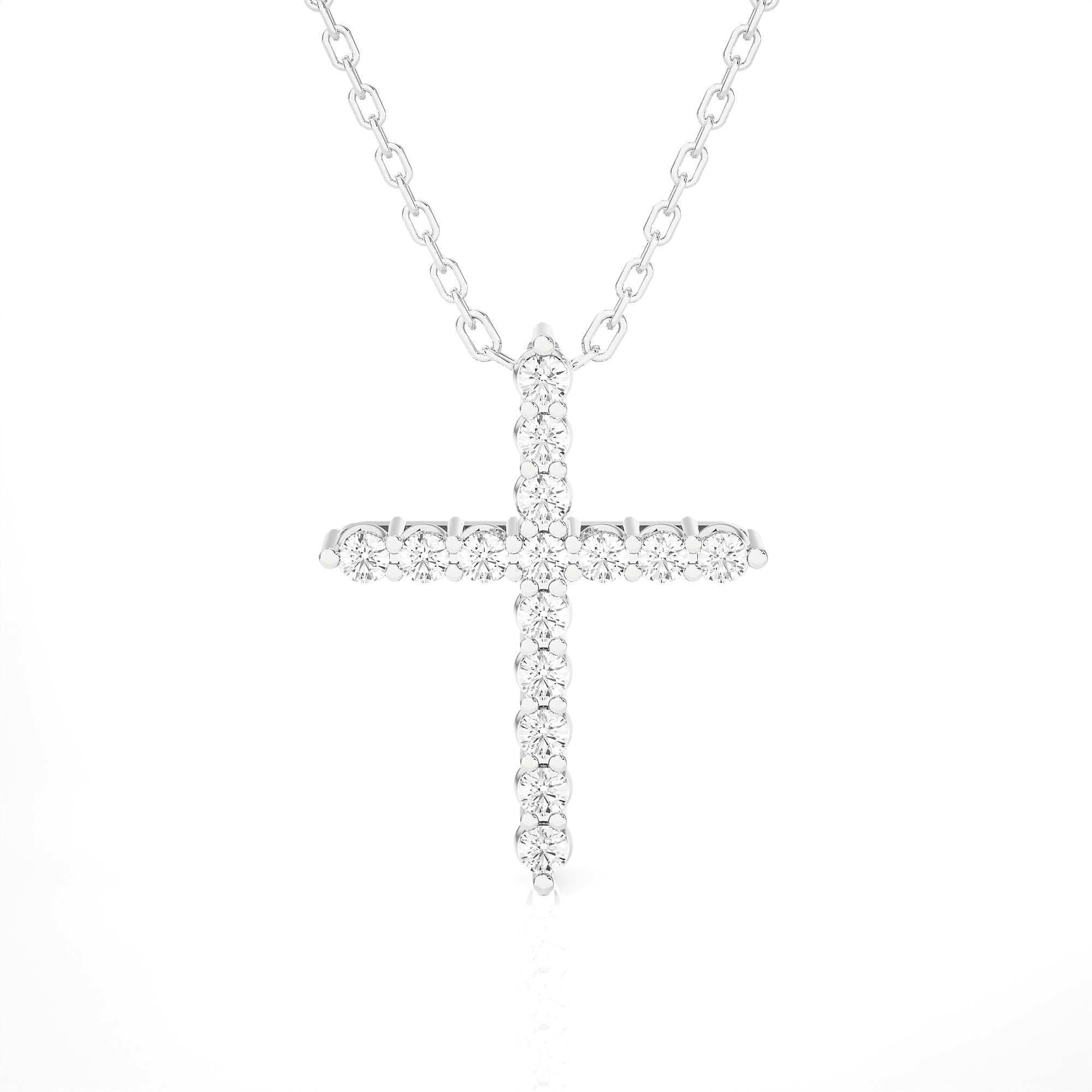 1/6  ctw Round Lab Grown Diamond Cross Pendant