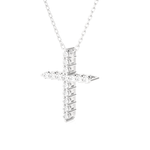 1/6  ctw Round Lab Grown Diamond Cross Pendant