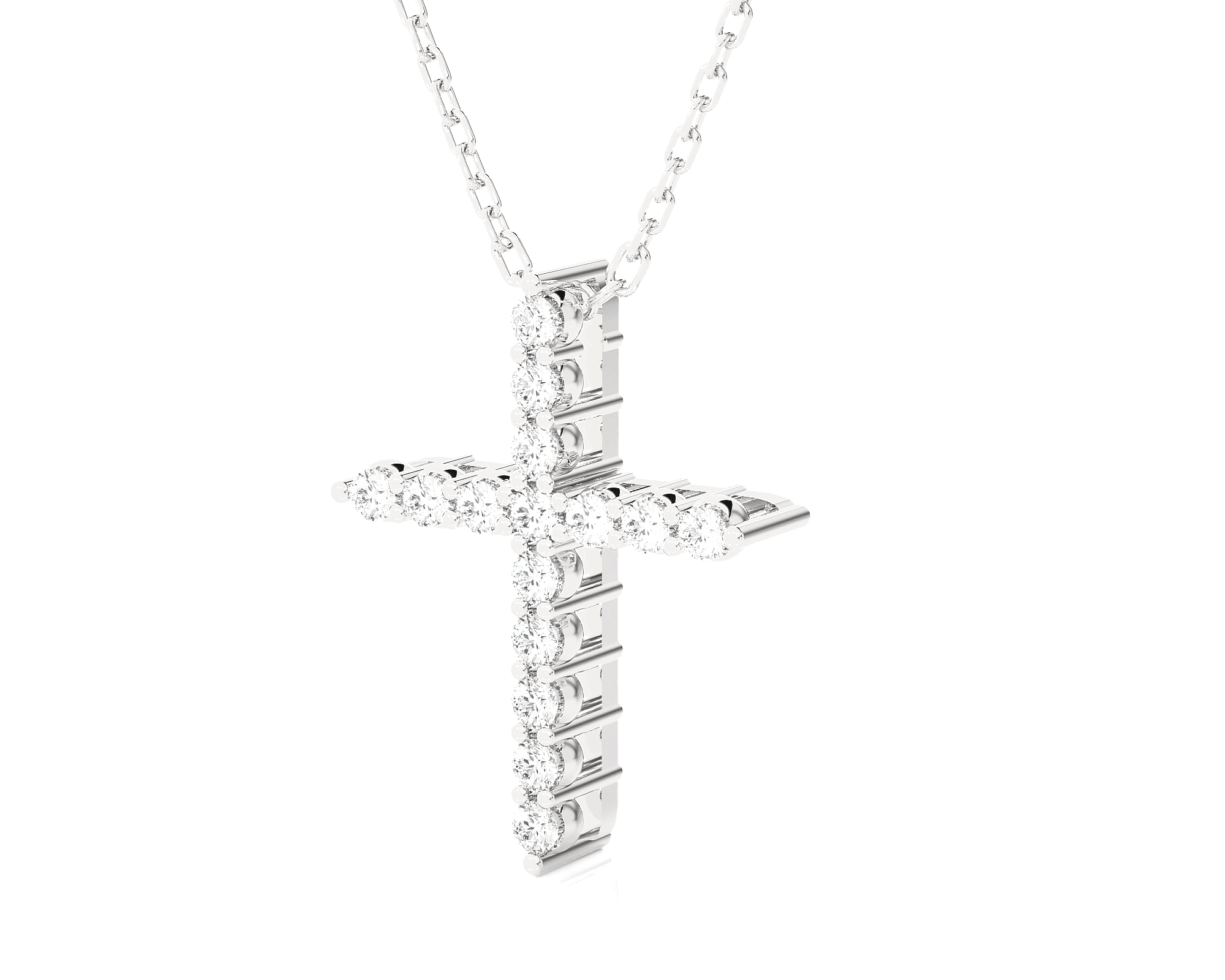 1/6  ctw Round Lab Grown Diamond Cross Pendant