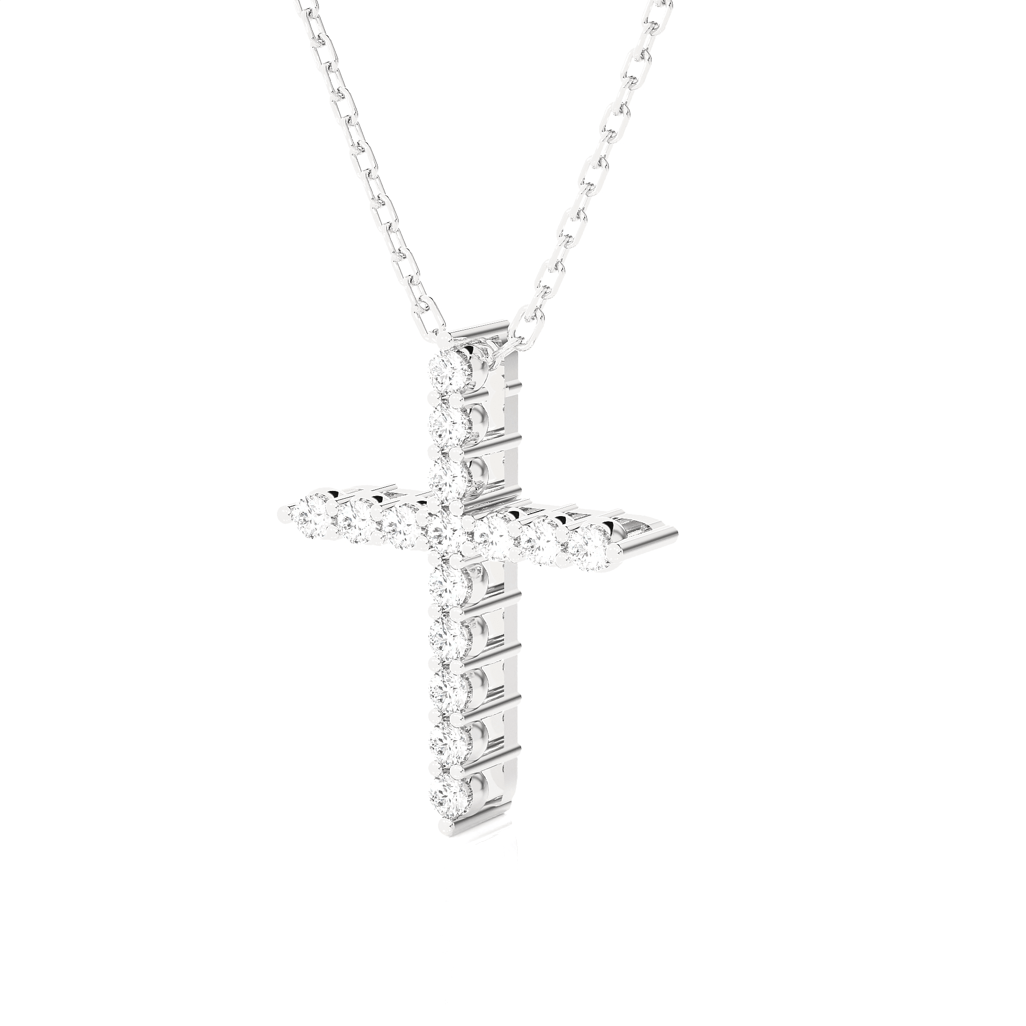 1/6  ctw Round Lab Grown Diamond Cross Pendant