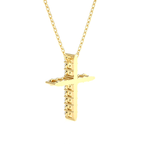 1/6  ctw Round Lab Grown Diamond Cross Pendant