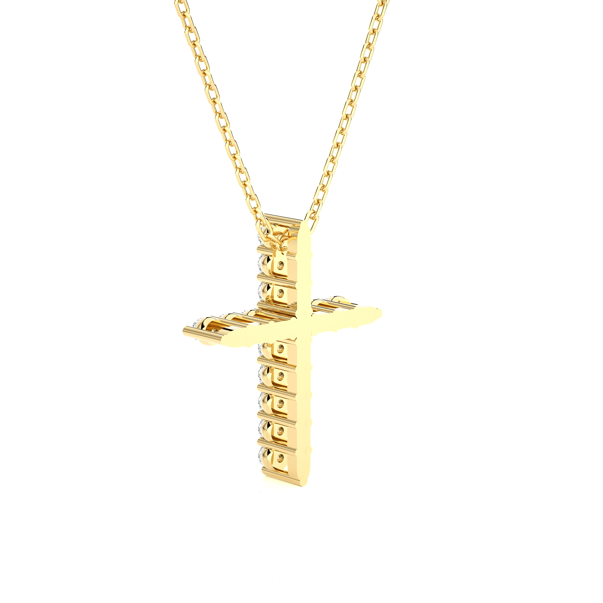 1/6  ctw Round Lab Grown Diamond Cross Pendant