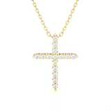 1/6  ctw Round Lab Grown Diamond Cross Pendant