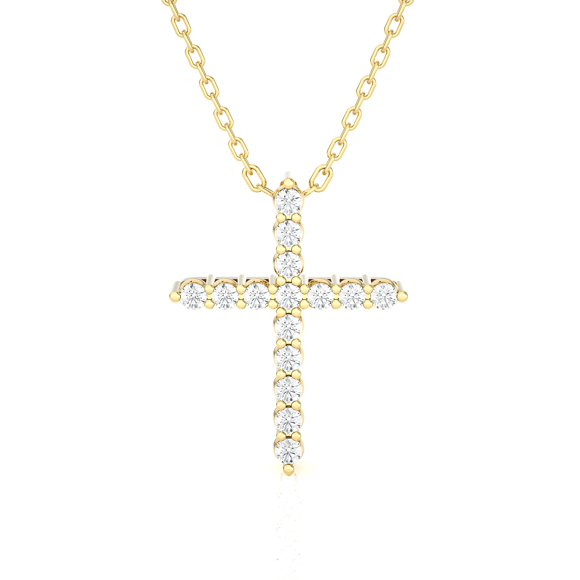 1/6  ctw Round Lab Grown Diamond Cross Pendant