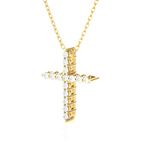1/6  ctw Round Lab Grown Diamond Cross Pendant
