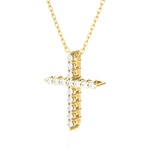 1/6  ctw Round Lab Grown Diamond Cross Pendant