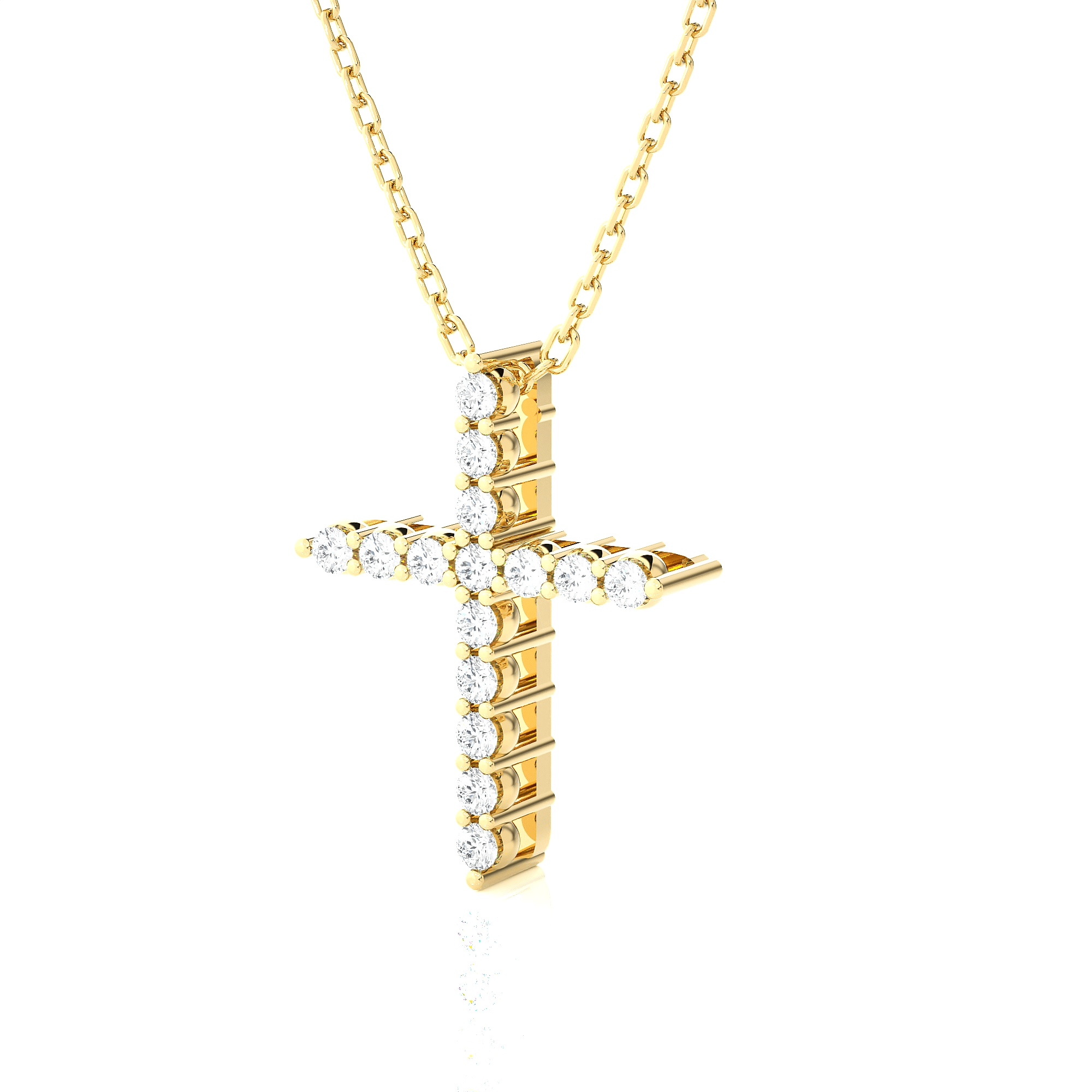 1/6  ctw Round Lab Grown Diamond Cross Pendant