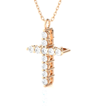 1/3  ctw Round Lab Grown Diamond Cross Pendant