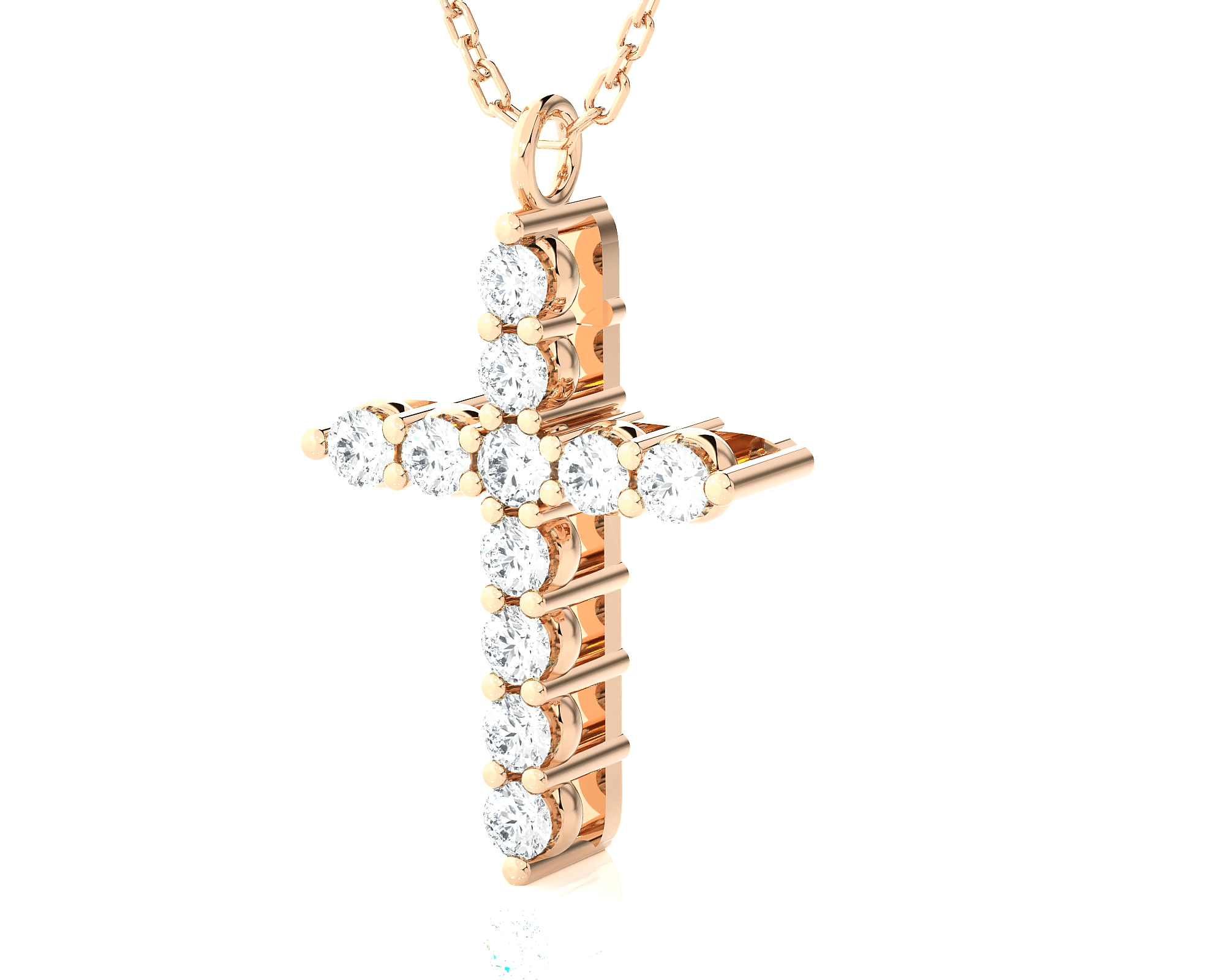 1/3  ctw Round Lab Grown Diamond Cross Pendant