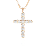 1/3  ctw Round Lab Grown Diamond Cross Pendant