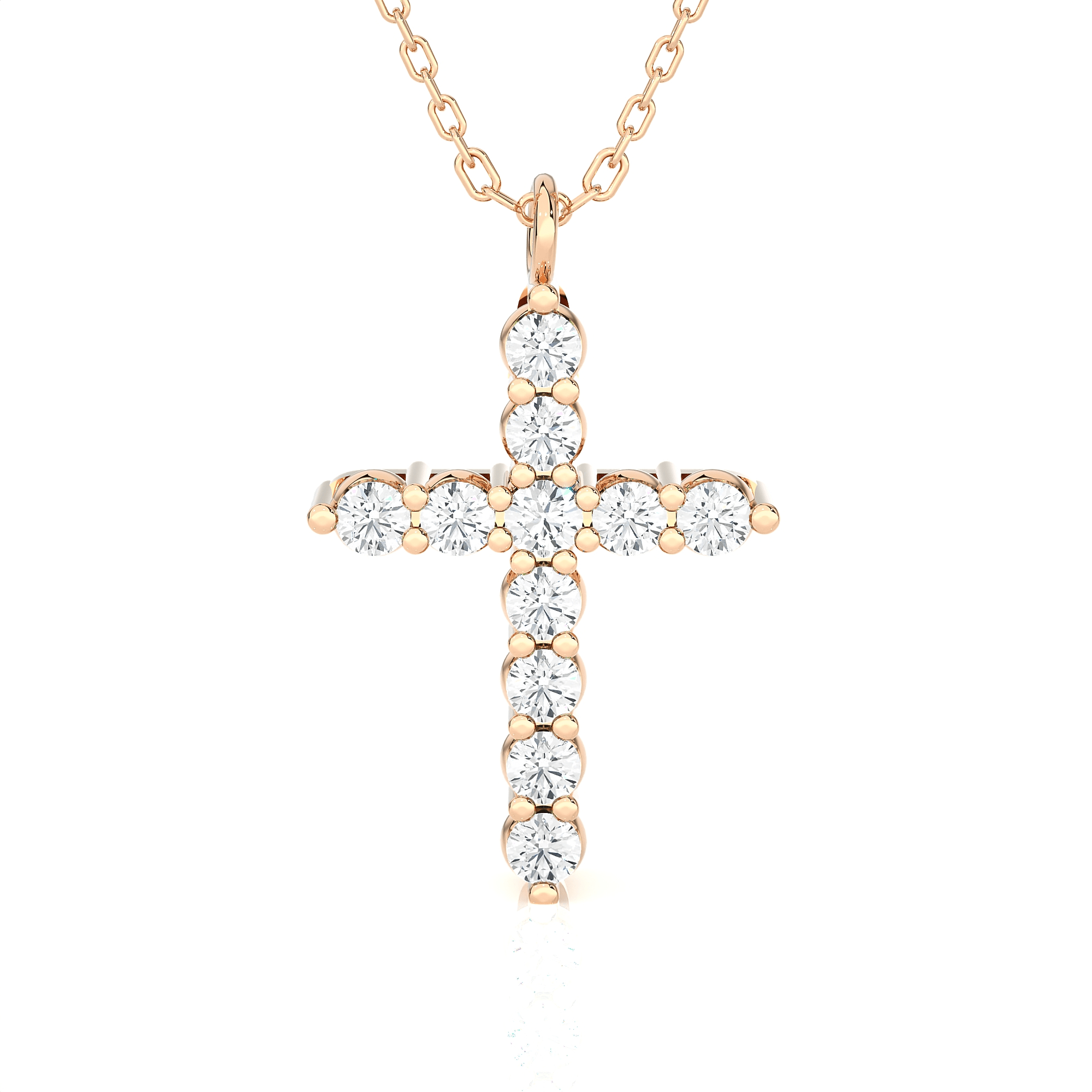1/3  ctw Round Lab Grown Diamond Cross Pendant