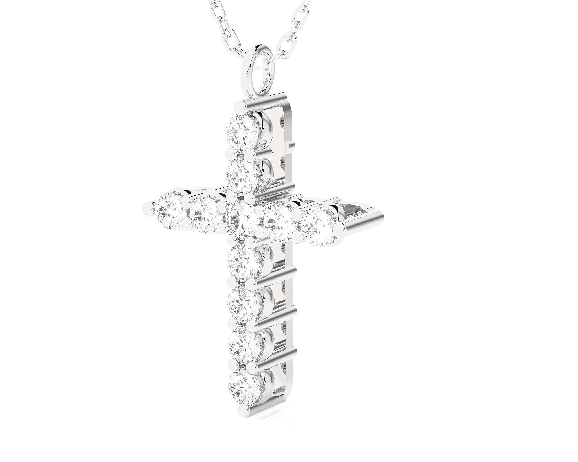 1/3  ctw Round Lab Grown Diamond Cross Pendant
