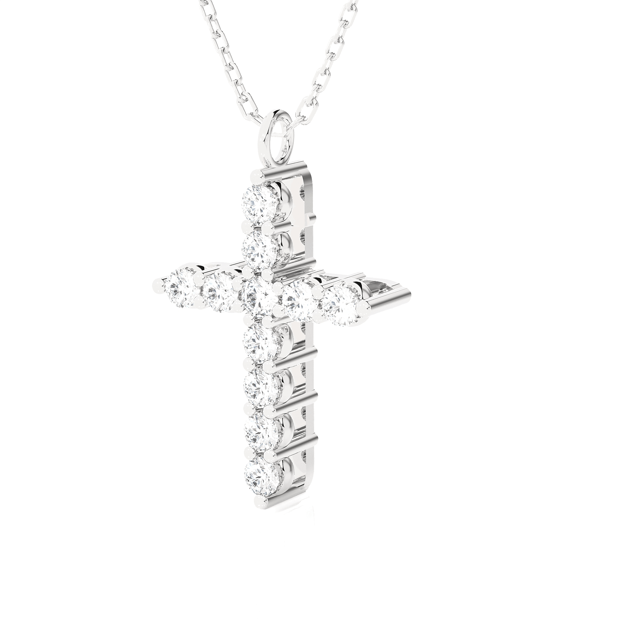 1/3  ctw Round Lab Grown Diamond Cross Pendant