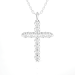1/3  ctw Round Lab Grown Diamond Cross Pendant