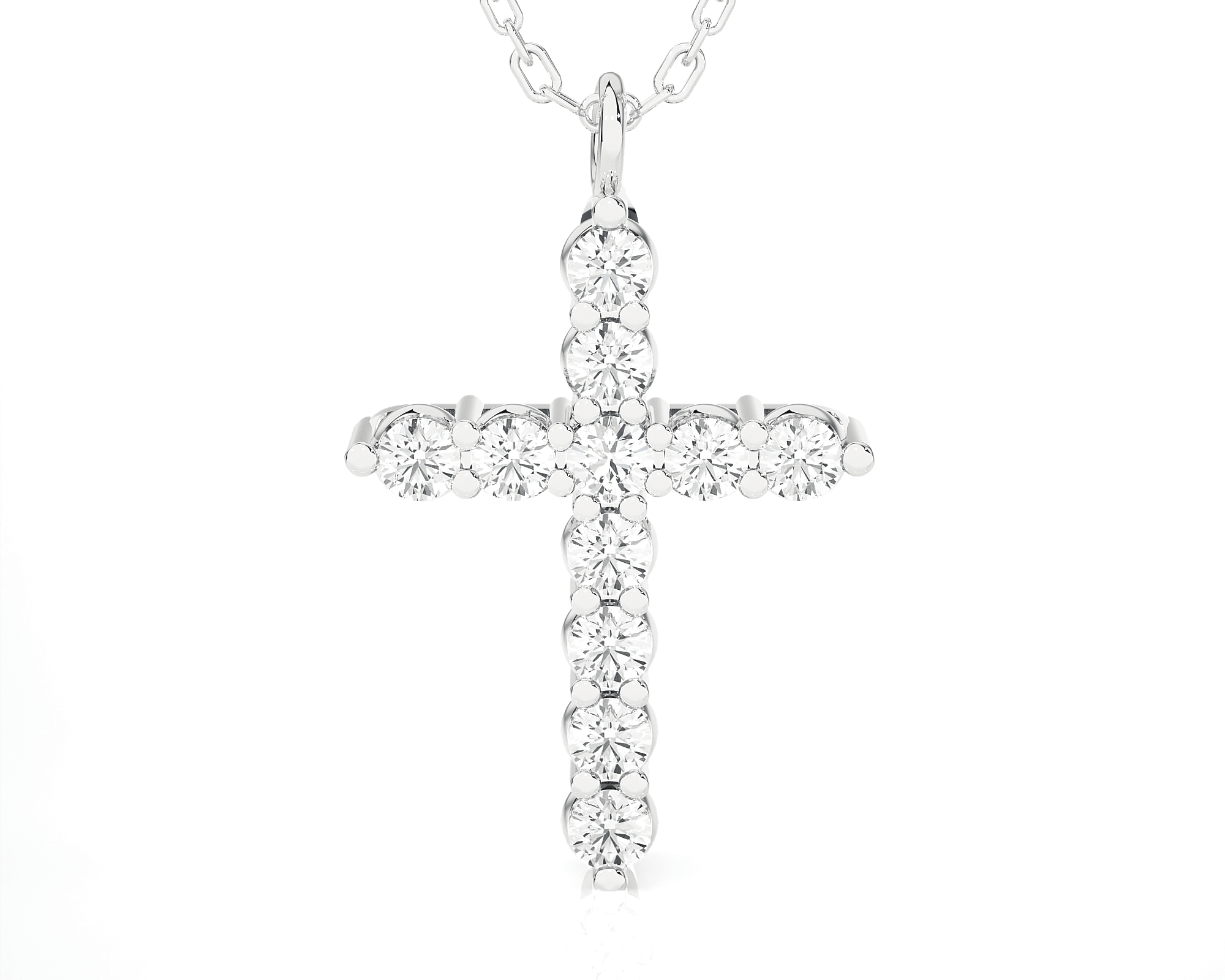 1/3  ctw Round Lab Grown Diamond Cross Pendant