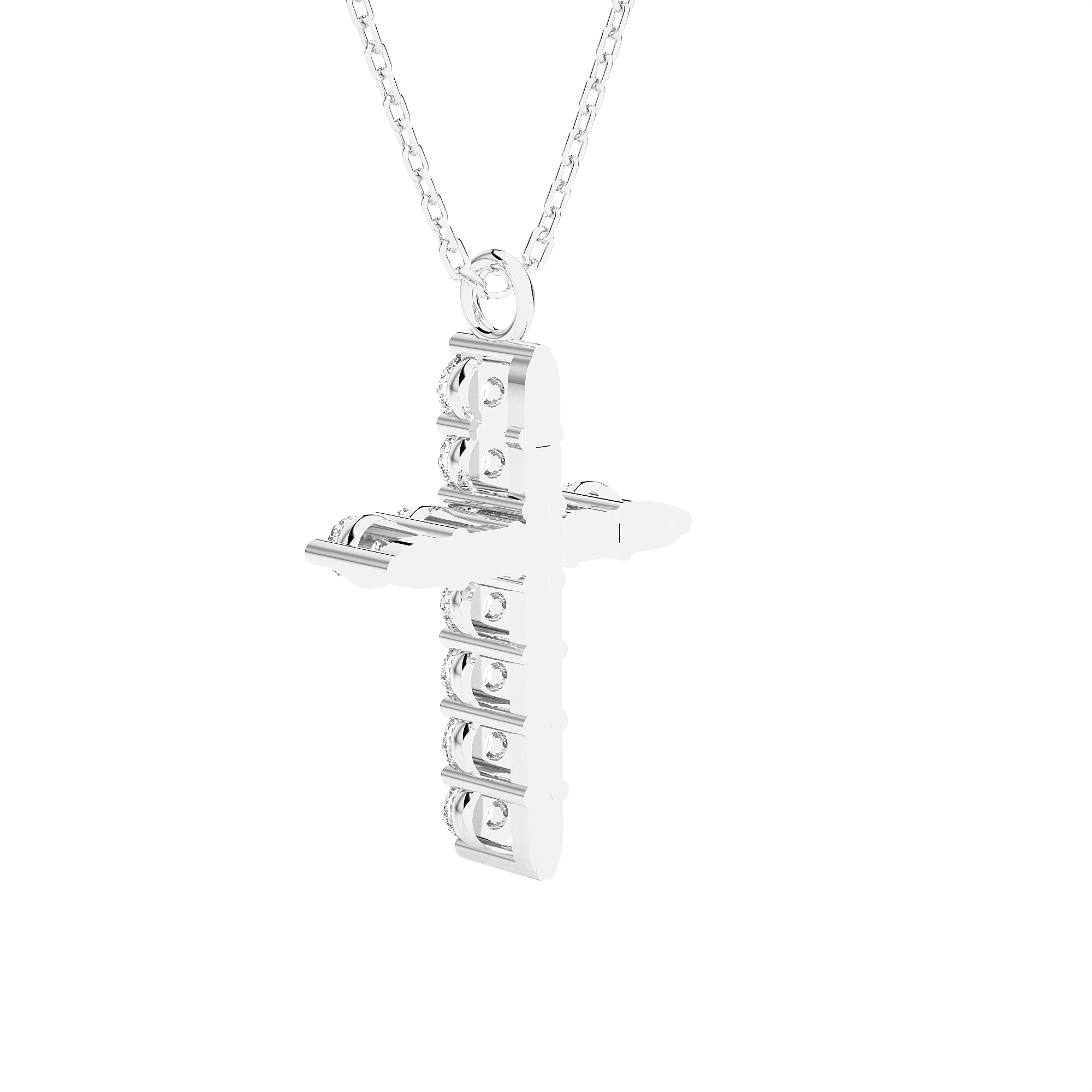 1/3  ctw Round Lab Grown Diamond Cross Pendant