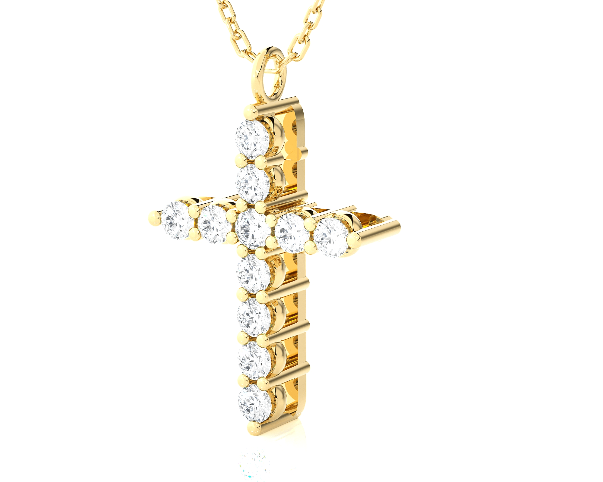 1/3  ctw Round Lab Grown Diamond Cross Pendant
