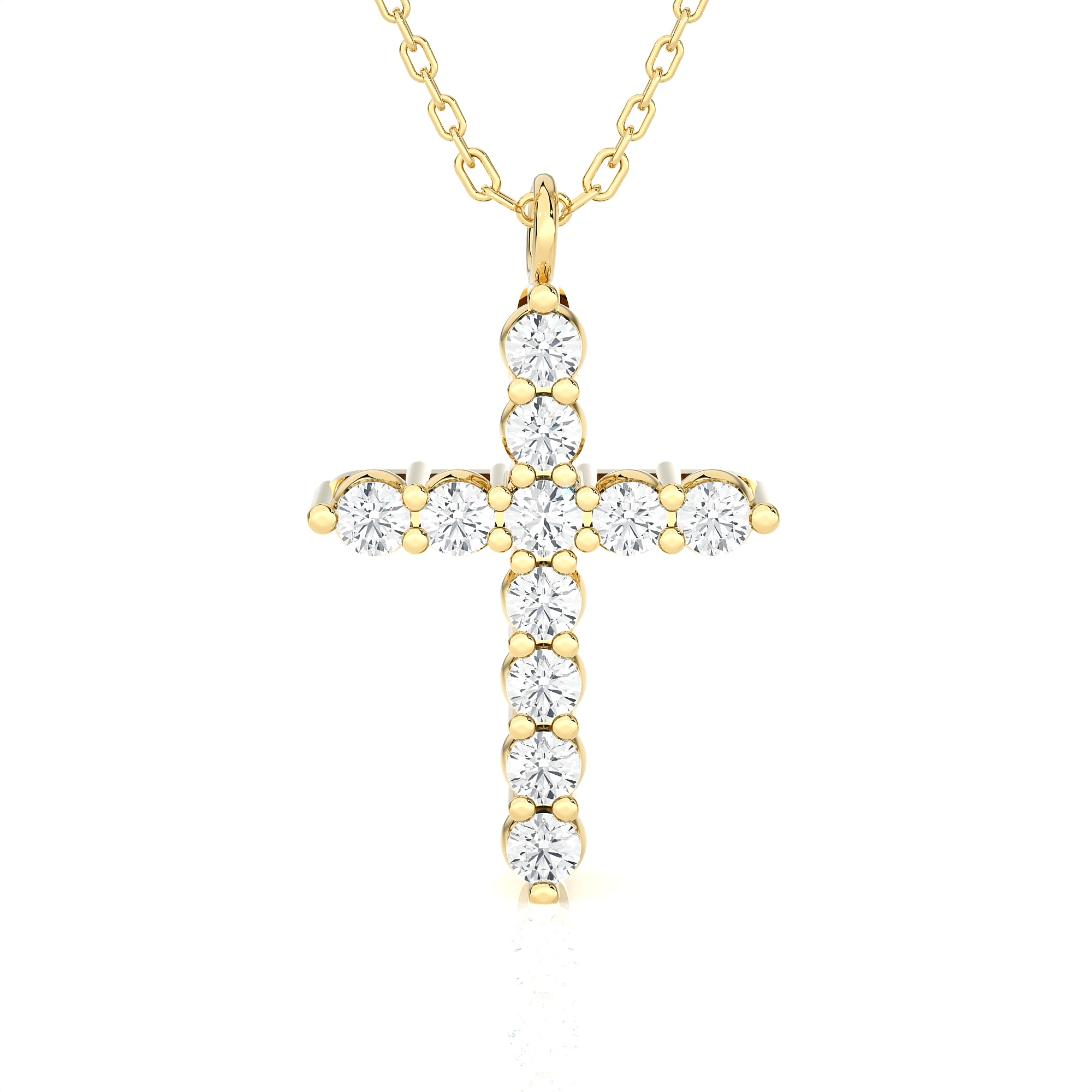 1/3  ctw Round Lab Grown Diamond Cross Pendant