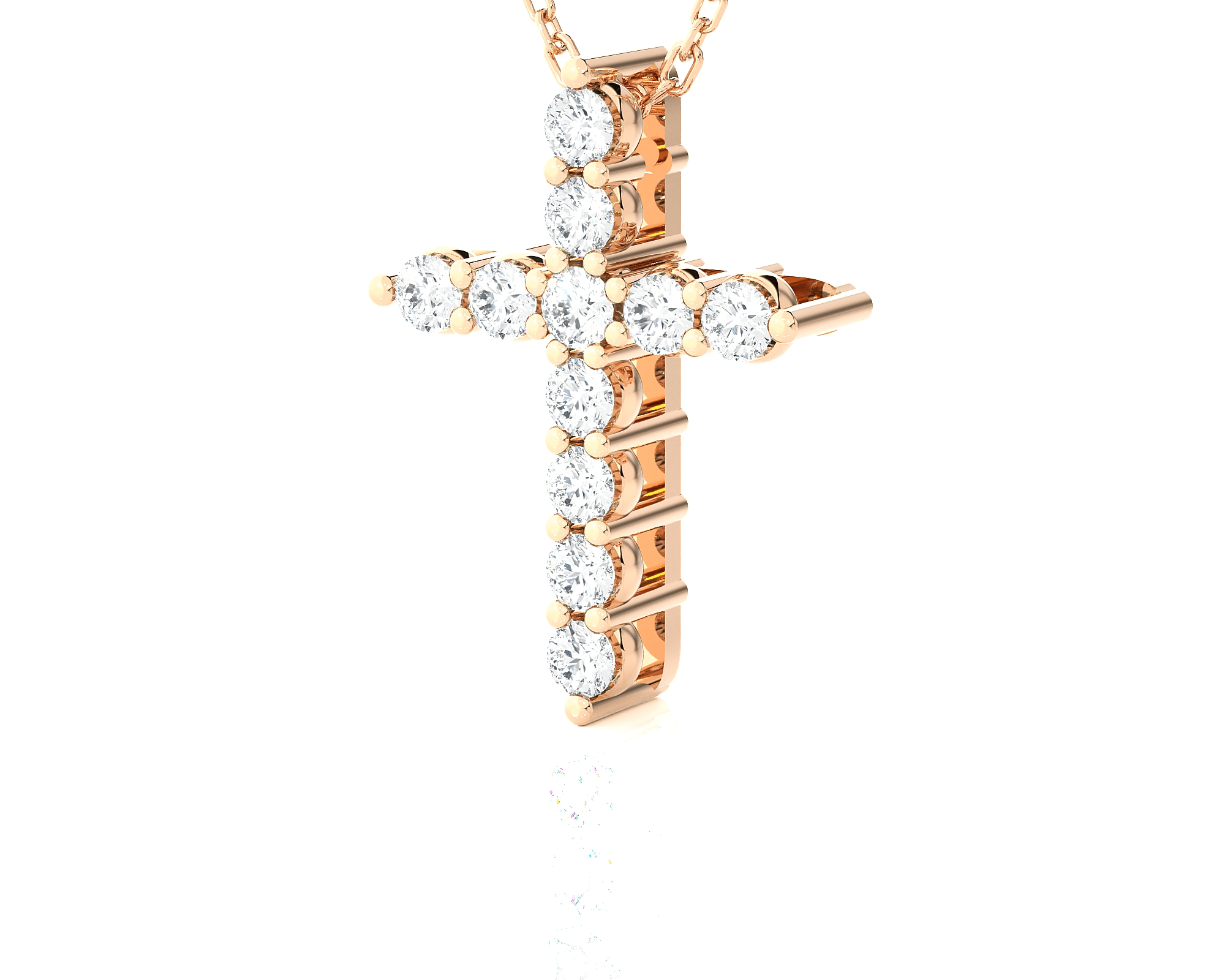 1/3  ctw Round Lab Grown Diamond Cross Pendant
