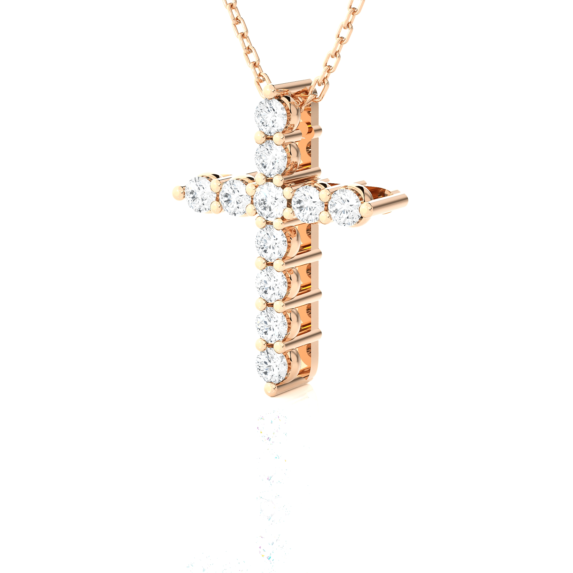 1/3  ctw Round Lab Grown Diamond Cross Pendant
