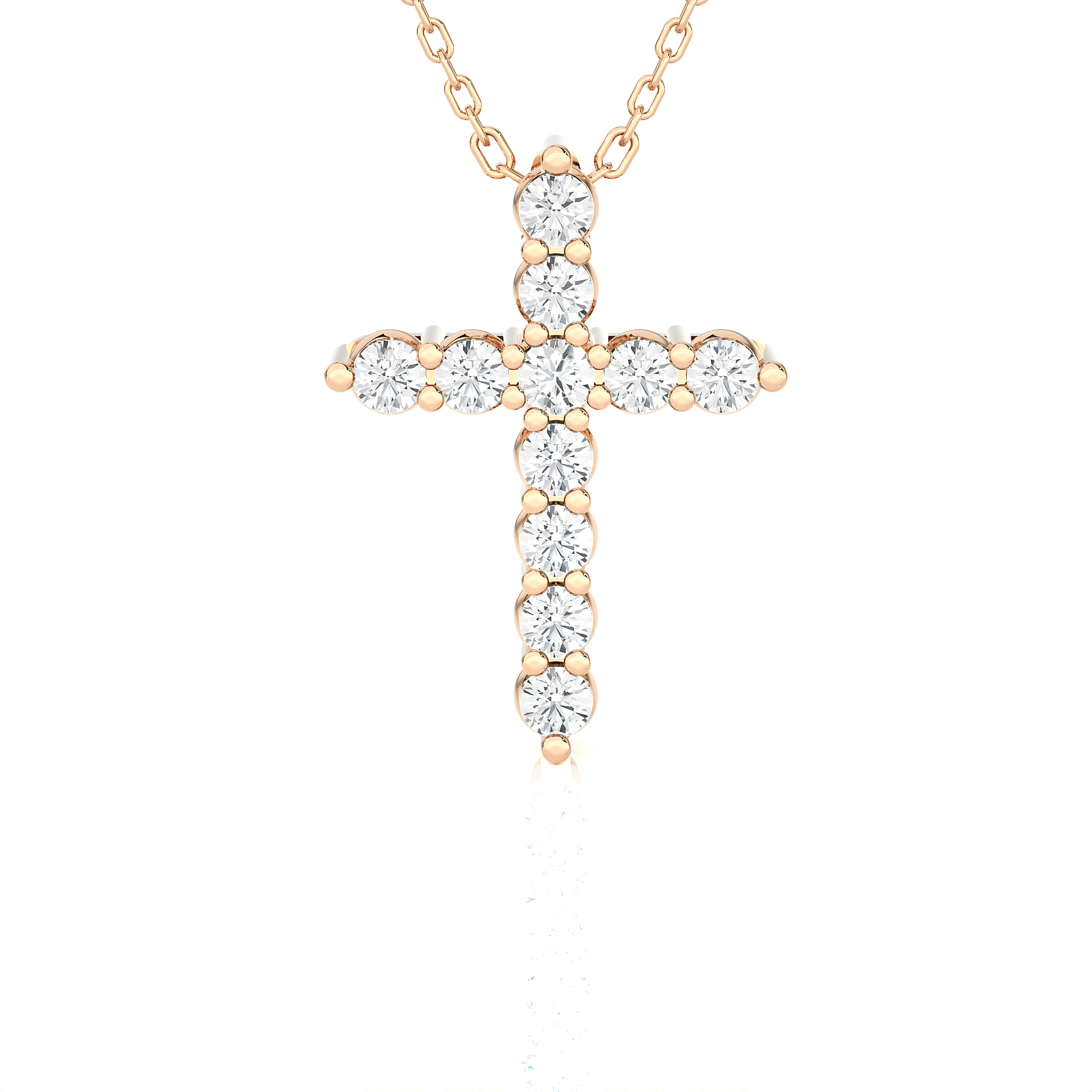 1/3  ctw Round Lab Grown Diamond Cross Pendant