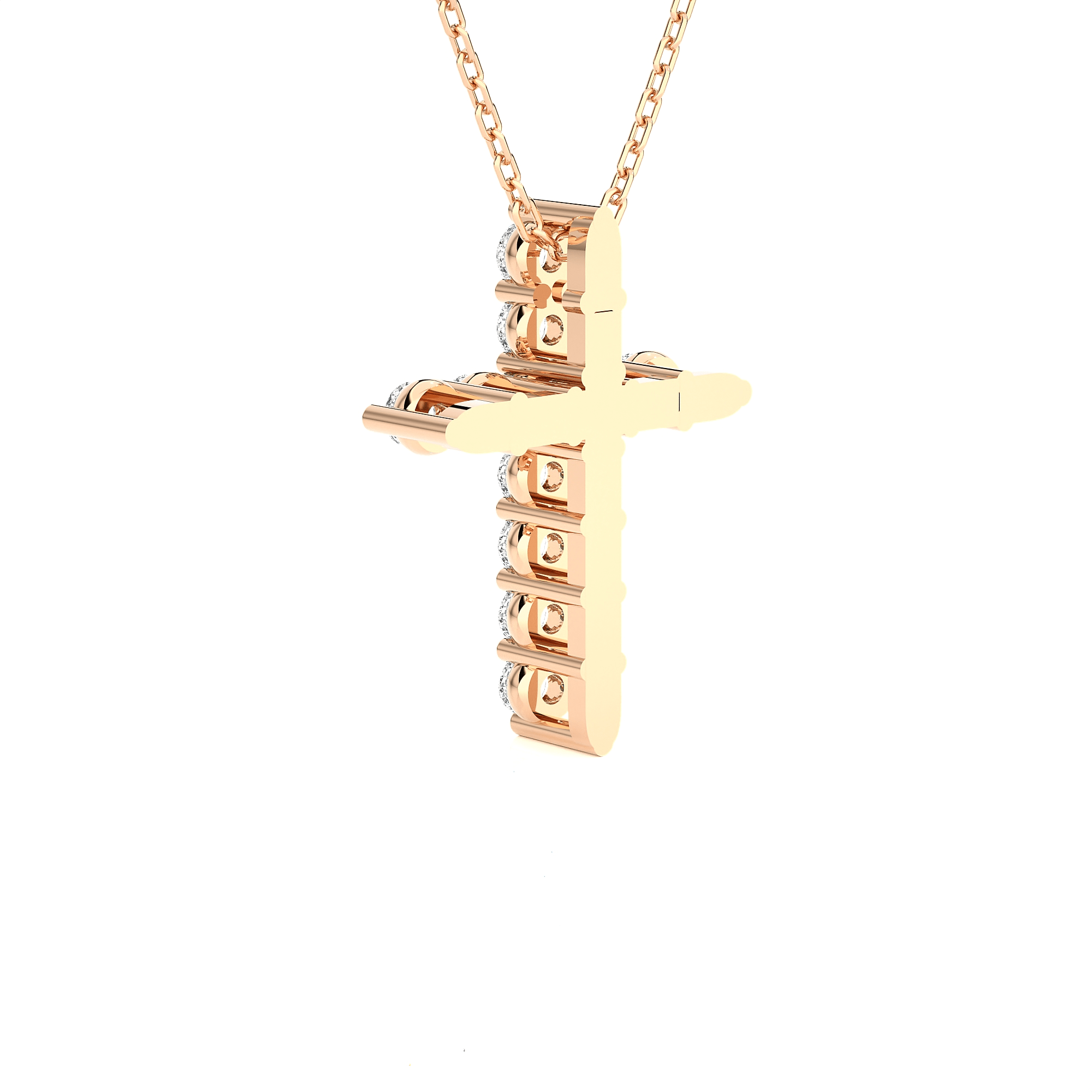 1/3  ctw Round Lab Grown Diamond Cross Pendant