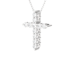 1/3  ctw Round Lab Grown Diamond Cross Pendant