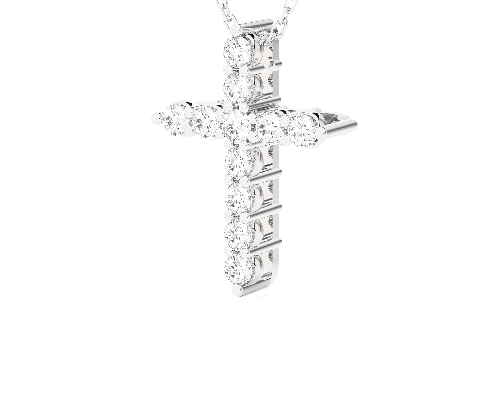 1/3  ctw Round Lab Grown Diamond Cross Pendant