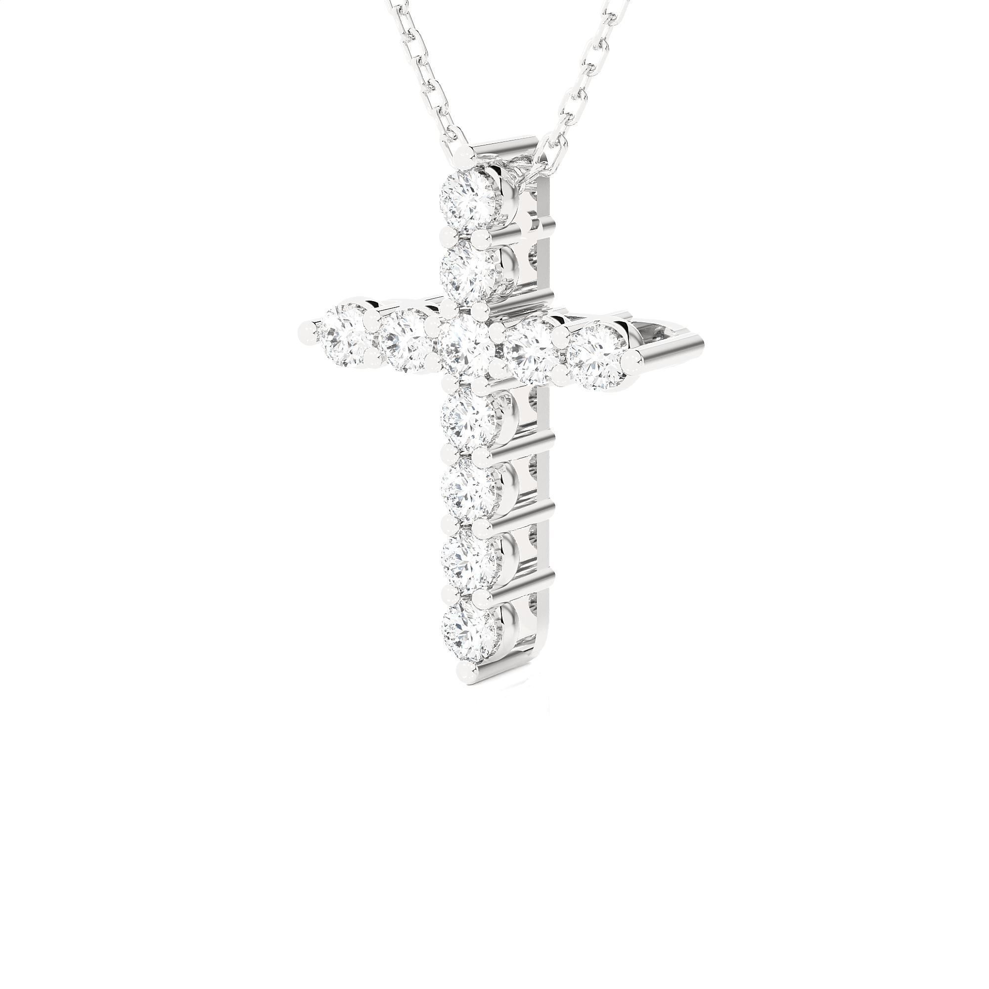 1/3  ctw Round Lab Grown Diamond Cross Pendant