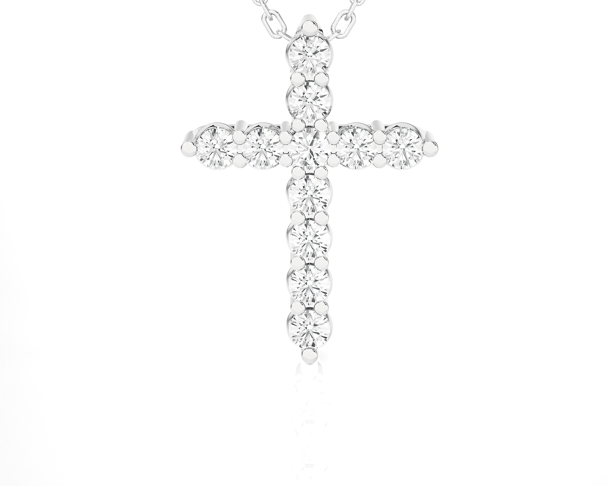 1/3  ctw Round Lab Grown Diamond Cross Pendant