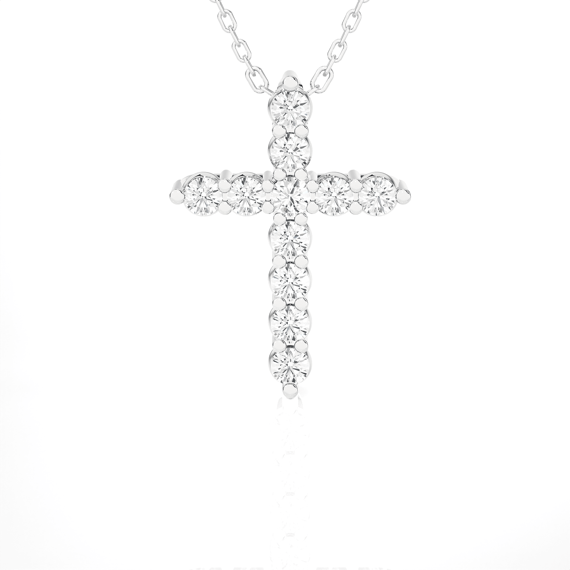 1/3  ctw Round Lab Grown Diamond Cross Pendant