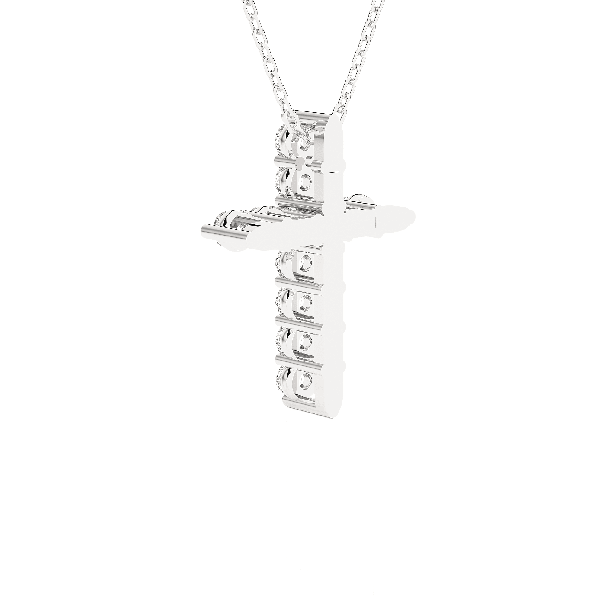 1/3  ctw Round Lab Grown Diamond Cross Pendant
