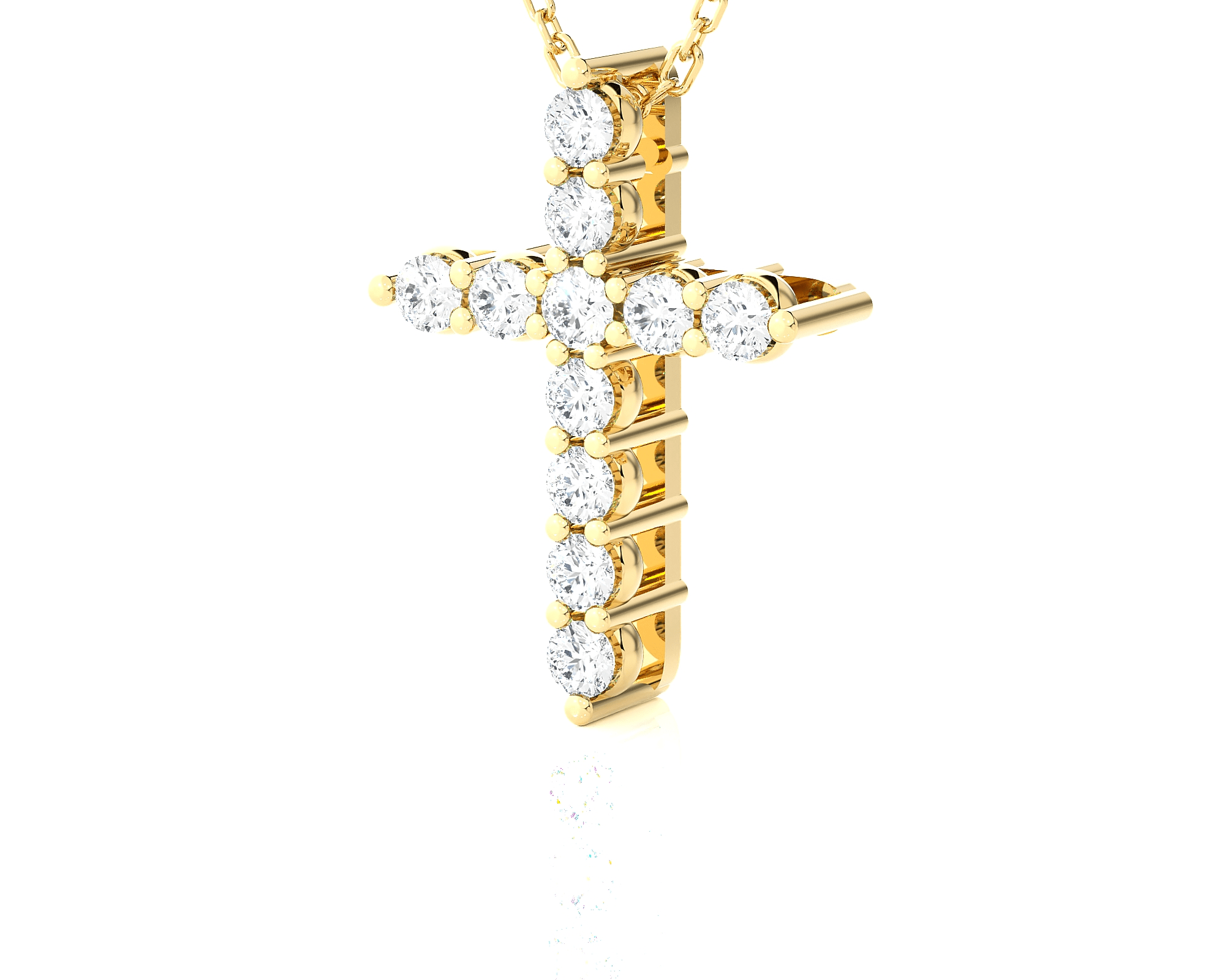 1/3  ctw Round Lab Grown Diamond Cross Pendant