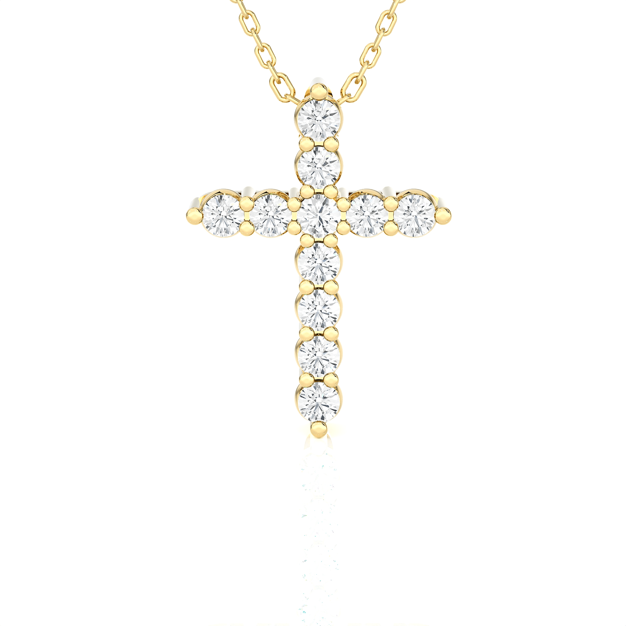 1/3  ctw Round Lab Grown Diamond Cross Pendant