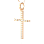 1/8  ctw Round Lab Grown Diamond Cross Pendant