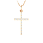 1/8  ctw Round Lab Grown Diamond Cross Pendant