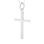 1/8  ctw Round Lab Grown Diamond Cross Pendant