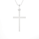 1/8  ctw Round Lab Grown Diamond Cross Pendant
