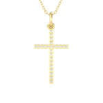 1/8  ctw Round Lab Grown Diamond Cross Pendant
