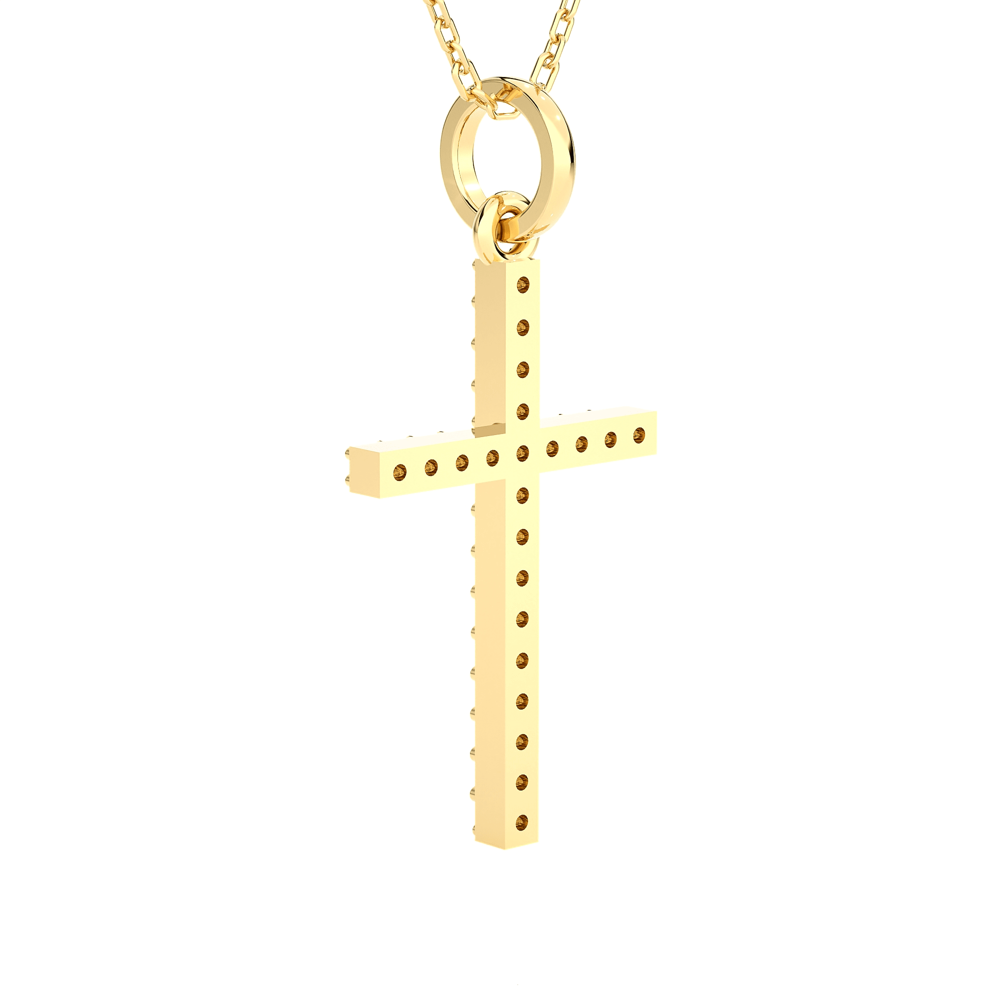 1/8  ctw Round Lab Grown Diamond Cross Pendant
